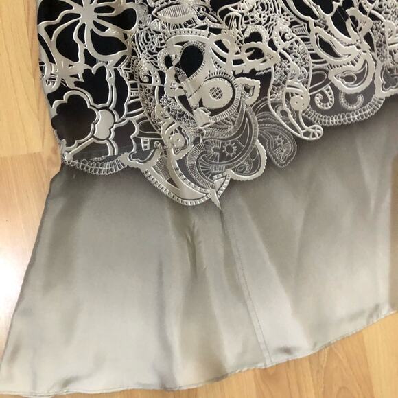 Kay Unger Silk A-Line Skirt Size 8 - Picture 2 of 7
